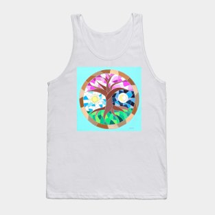 Cherry blossom tree in mosaic Tank Top